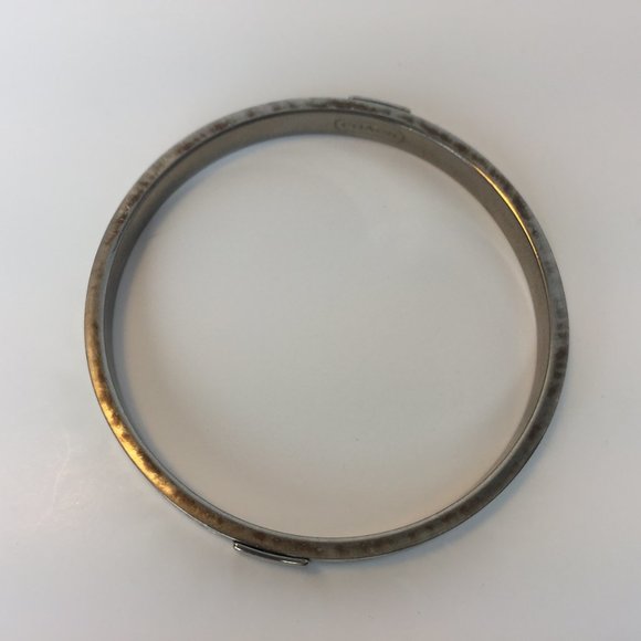COACH Monogram Bracelet Cuff Silver/White - Picture 3 of 7
